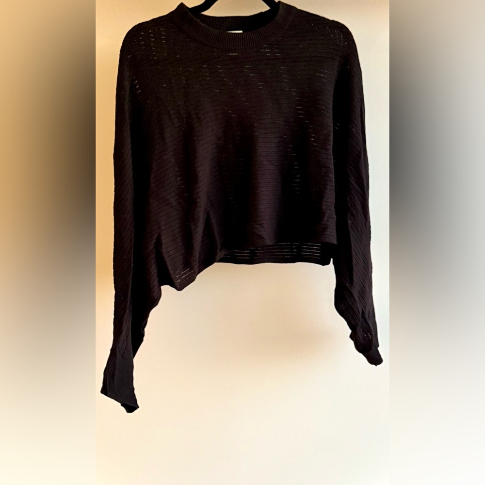 Wilfred Free Cropped Black Sweater
